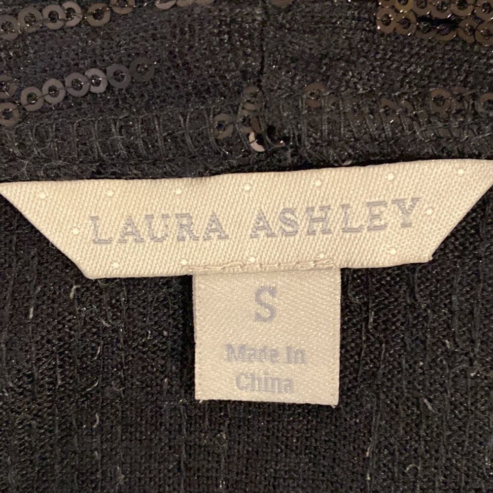 Laura Ashley draped open front sequin cardigan size S - Picture 6 of 9